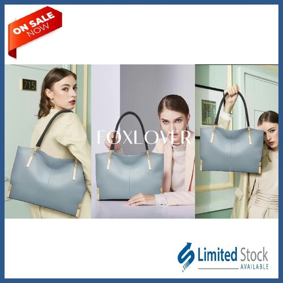 Large Leather Tote Bag with Multiple Compartments for Work & Daily Use - Picture 8 of 8